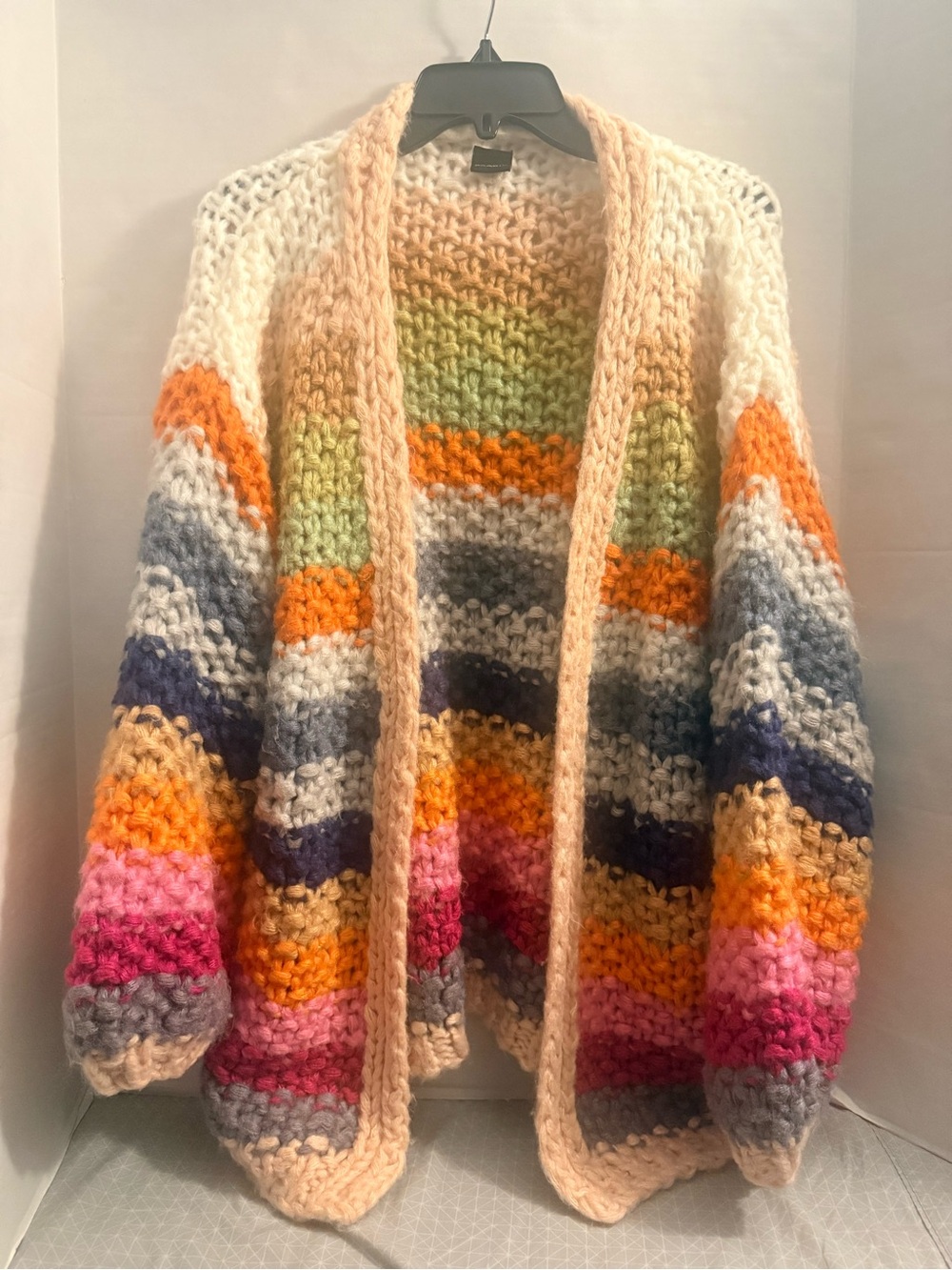 Saachi Mayflower Stripe Crochet Cardigan